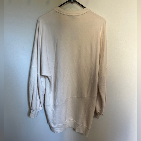 NWT! Michael Costello x REVOLVE Sweatshirt Mini Dress in Cream - Size M - Picture 6 of 7